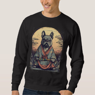 Vintage Japanese Samurai French Bulldog Sweatshirt
