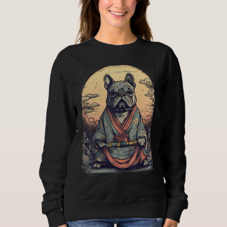 Vintage Japanese Samurai French Bulldog Sweatshirt