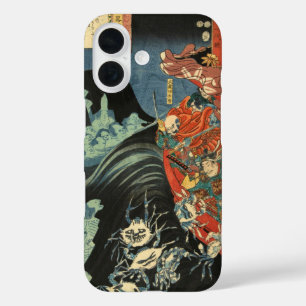 Vintage Japanese Samurai vs. Ghost Crabs Fine Art iPhone 16 Case