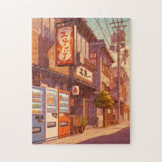 Vintage Japanese Street – Evening Light Puzzle