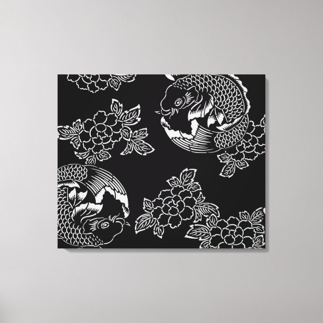 Vintage Japanese Tattoo Koi(Carp) Canvas Print (Front)