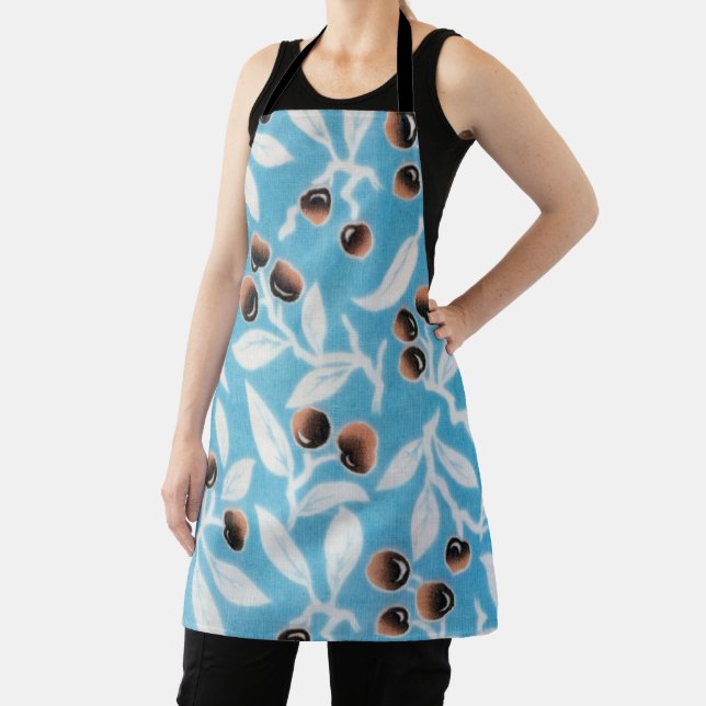 Vintage Japanese Textile, Nuts Pattern Apron (Insitu)
