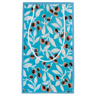 Vintage Japanese Textile, Nuts Pattern Small Gift Bag