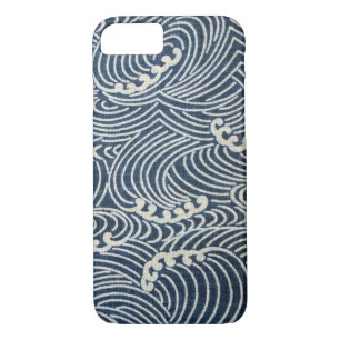 Vintage Japanese Textile, Wave Pattern iPhone 8/7 Case