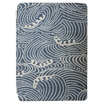 Vintage Japanese Textile  Wave Pattern Ipad Air Cover by Wagaraya at Zazzle