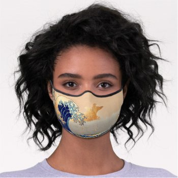 Vintage Japanese The Great Waves By Hokusai Premium Face Mask by The_Masters at Zazzle