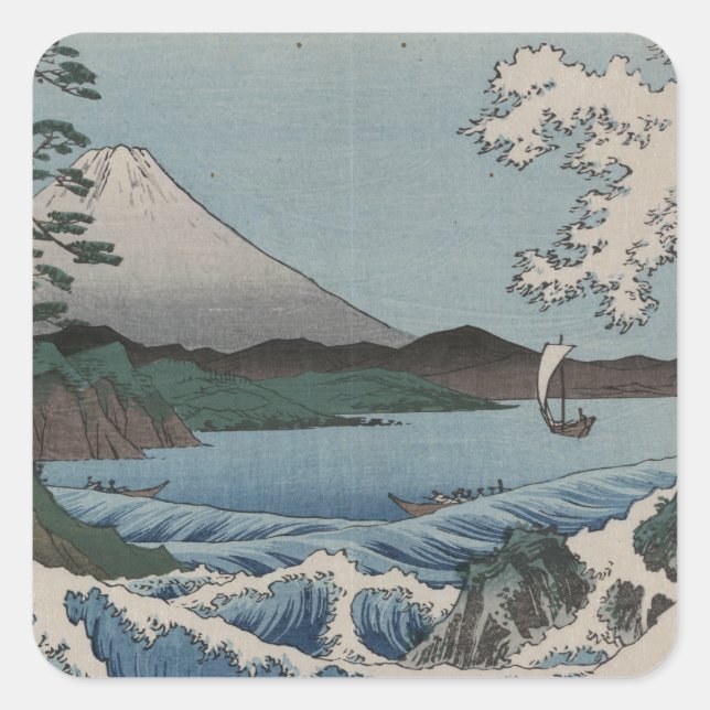 Vintage Japanese The Sea of Satta Square Sticker (Front)