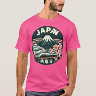 Vintage Japanese Travel Design With Fuji Sakura Sh T-Shirt