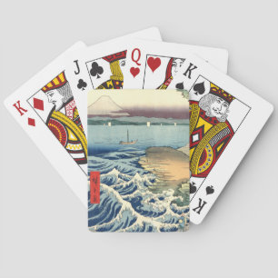 Vintage Japanese Ukiyo-e Art Boushū hota no kaigan Poker Cards