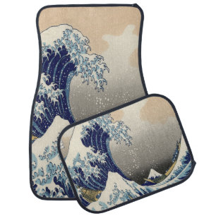 vintage japanese ukiyo e art the great wave car floor mat