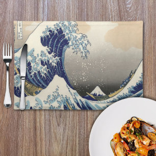 vintage japanese ukiyo e art the great wave cloth placemat