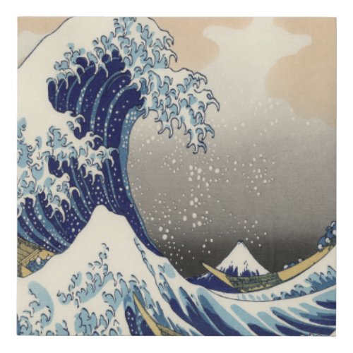vintage japanese ukiyo e art the great wave faux canvas print