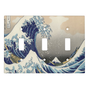 vintage japanese ukiyo e art the great wave light switch cover