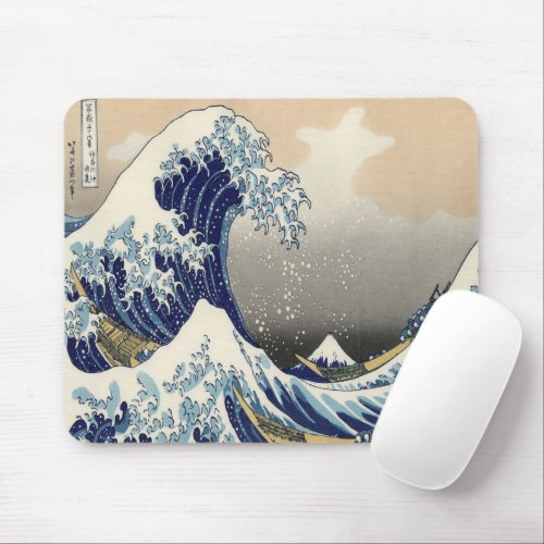 vintage japanese ukiyo e art the great wave mouse pad