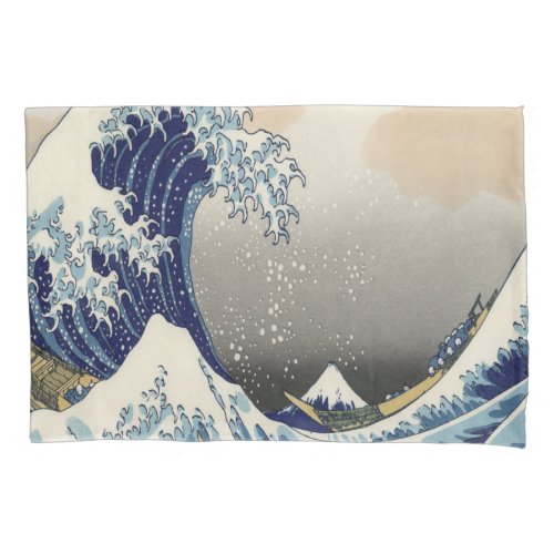 vintage japanese ukiyo e art the great wave pillow case