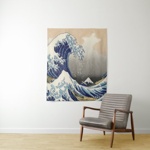 vintage japanese ukiyo e art the great wave tapestry
