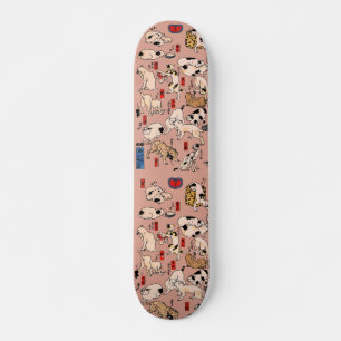 Vintage Japanese Ukiyo-e Cat Pattern: Kuniyoshi Skateboard