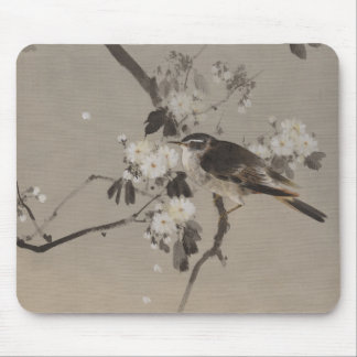 Vintage Japanese Ukiyo-e Painting of A Bird Mouse Pad