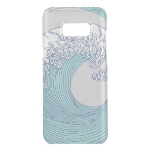 Vintage Japanese Ukiyo-e Surf Wave Art Blue Coast Uncommon Samsung Galaxy S8+ Case
