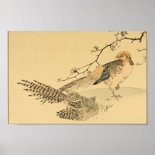 Vintage Japanese Wall Art Birds