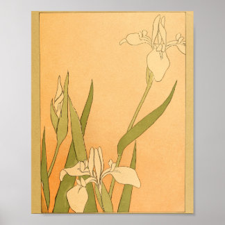 Vintage Japanese Wall Art Flowers