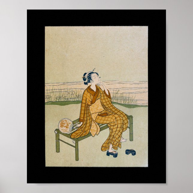 Vintage Japanese Wall Art Woman (Front)