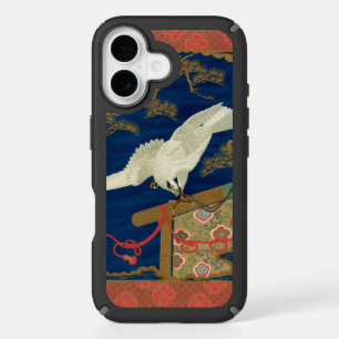Vintage Japanese White Hawk Art G.A. Audsley iPhone 16 Case