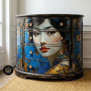 Vintage Japanese Woman Decoupage Tissue Paper