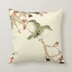 Vintage Japanese Woodblock Print Image Pillow