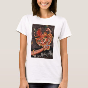 Vintage Japanese Yokai Oni King Fine Art T-Shirt