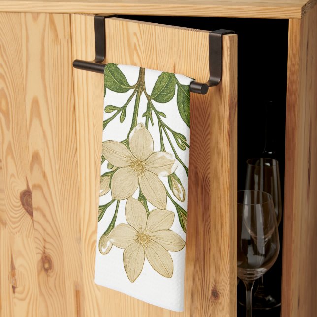 Vintage Jasmine Kitchen Towel (Thirds Fold)