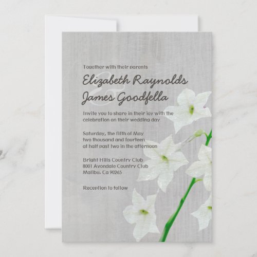 Vintage Jasmine Wedding Invitations