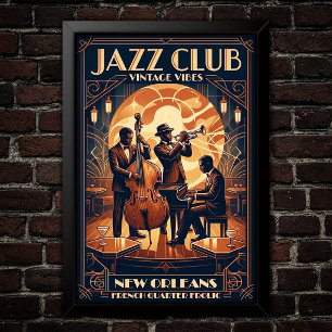 Vintage Jazz 1930s Art Poster
