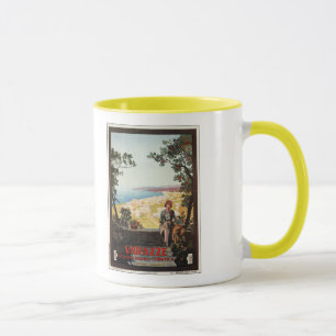 Vintage Jazz Age Varazze Italian travel poster Mug