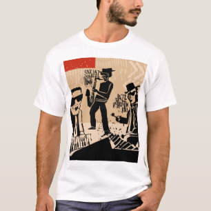 Vintage Jazz Band Poster: Cool Design T-Shirt