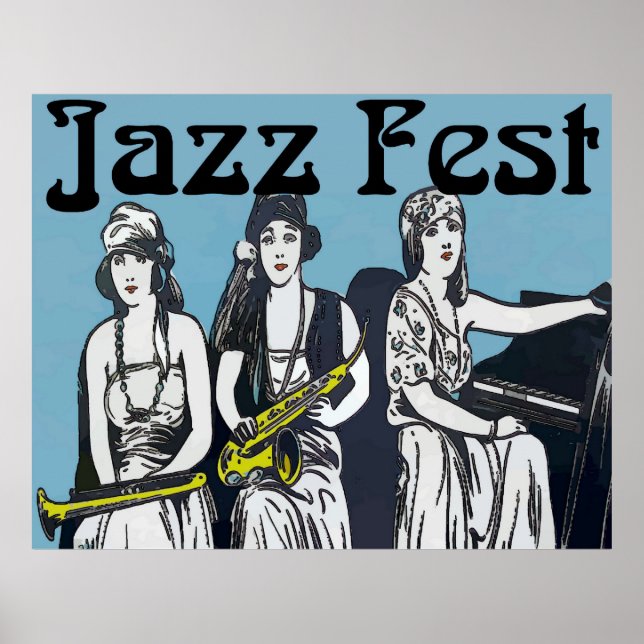 Vintage Jazz Fest Women Poster (Front)