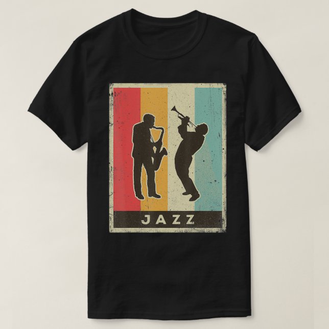Vintage Jazz Retro  T-Shirt (Design Front)