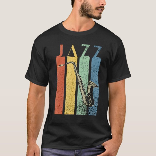 Vintage Jazz Saxophonist Classical Music  Saxophon T-Shirt (Front)