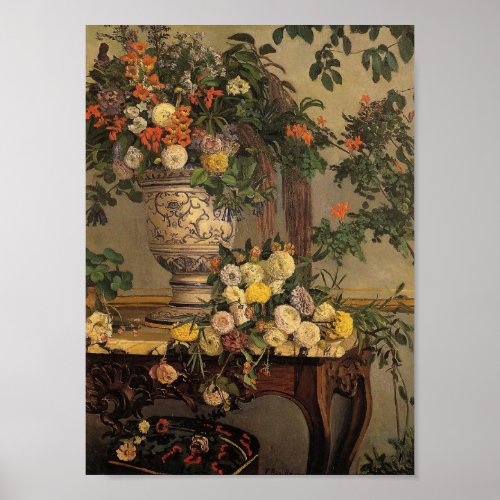 Vintage Jean Frederic Bazille Flowers Poster