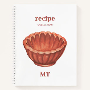 Vintage Jelly Mold Recipe Cookbook Monogram Notebook