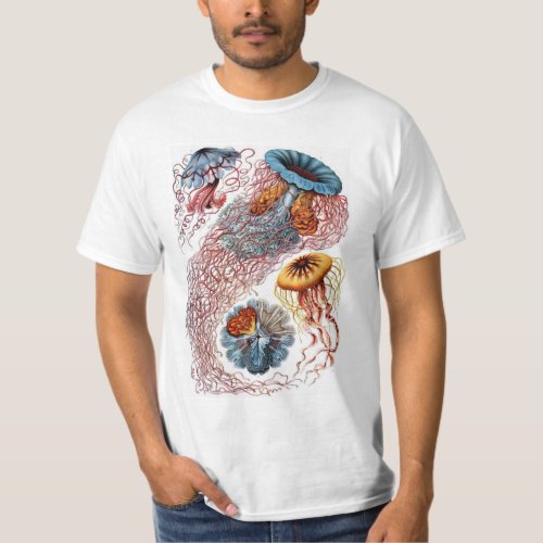 Vintage Jellyfish by Ernst Haeckel Discomedusae T_Shirt