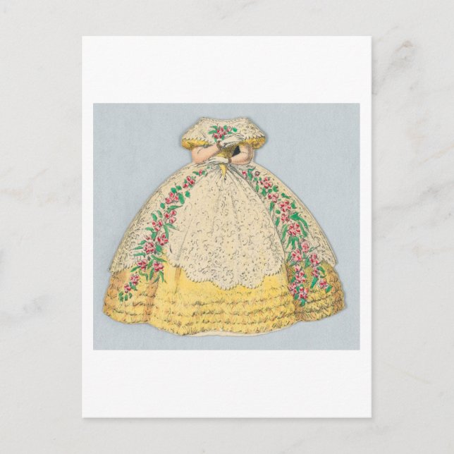 Vintage Jenny Lind Paper Doll Postcard (Front)