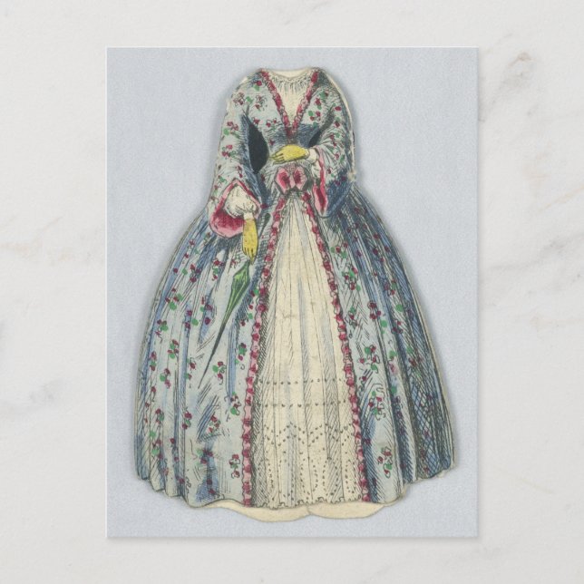 Vintage Jenny Lind Paper Doll Postcard (Front)