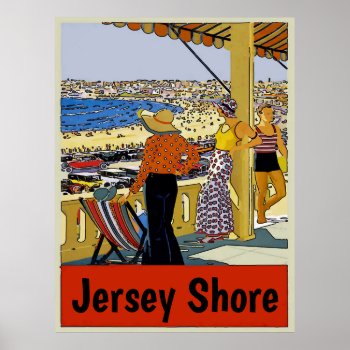 Vintage Jersey Shore Poster by figstreetstudio at Zazzle