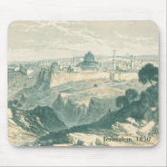 Vintage Jerusalem Dome And Wall Landscape Mousepad at Zazzle