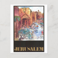 Vintage Jerusalem Travel Poster