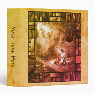 Vintage Jesus Agony In The Garden Personalized 3 Ring Binder