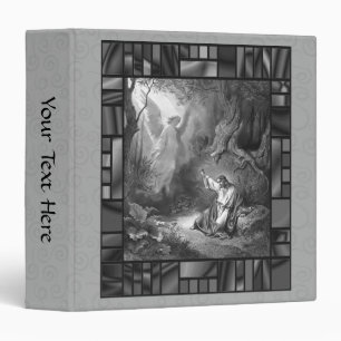 Vintage Jesus Agony In The Garden Personalized 3 Ring Binder