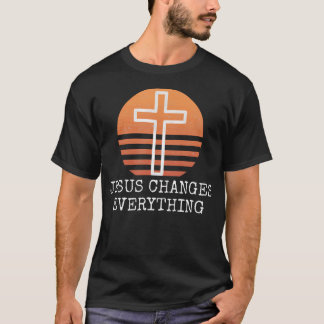 Vintage Jesus Changes Everything Distressed Christ T-Shirt