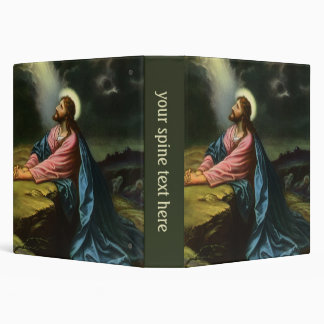 Vintage Jesus Christ Praying, Garden of Gethsemane Binder